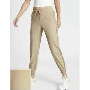 Athleta Brooklyn Textured Jogger in Windowpane‎ Taupe Size 4